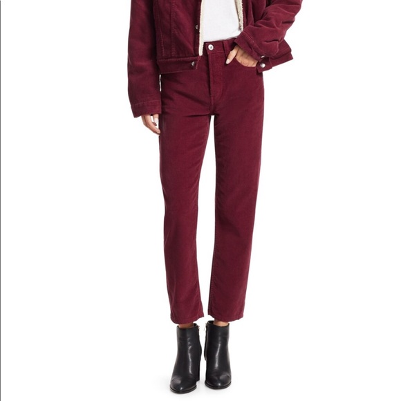 Re/Done High Rise Stovepipe Corduroy Jeans - Picture 6 of 6